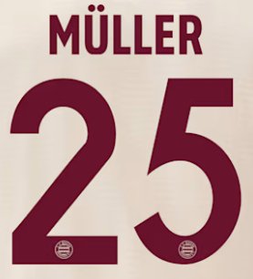 Original FC Bayern München 3rd Trikot - Flock - MÜLLER 25 - sportiger.de