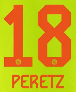 Original FC Bayern München Torwart Trikot - Flock - PERETZ 18 - sportiger.de