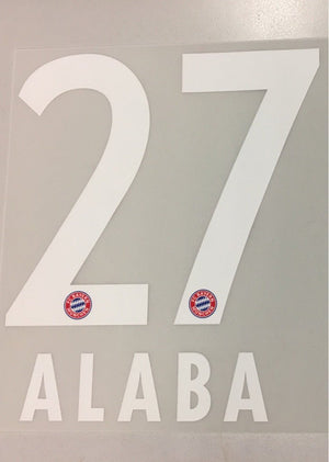 Original FC Bayern München Trikot - Flock 17cm - ALABA 27 - sportiger.de