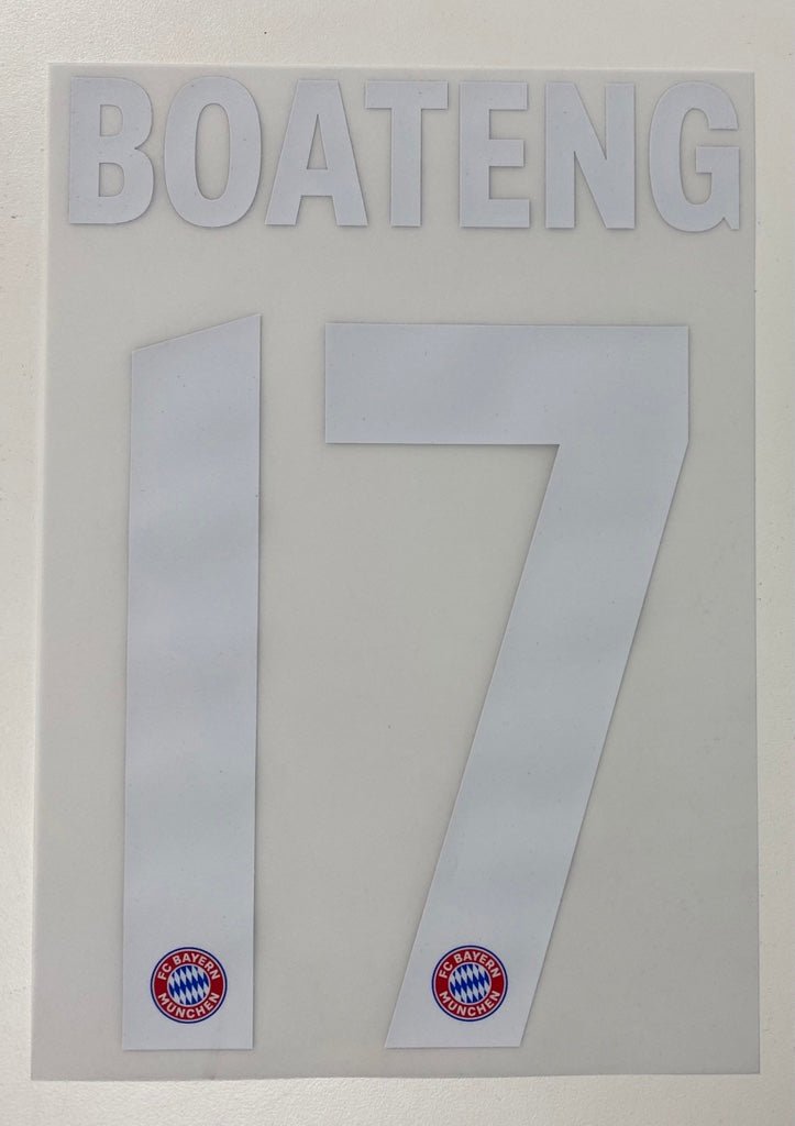 Original FC Bayern München Trikot - Flock 17cm - BOATENG 17 - sportiger.de