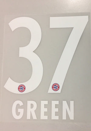 Original FC Bayern München Trikot - Flock 17cm - GREEN 37 - sportiger.de