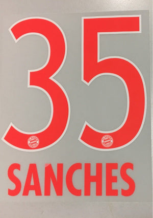 Original FC Bayern München Trikot - Flock 17cm - SANCHES 35 - sportiger.de