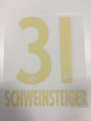 Original FC Bayern München Trikot - Flock 17cm - SCHWEINSTEIGER 31 - sportiger.de