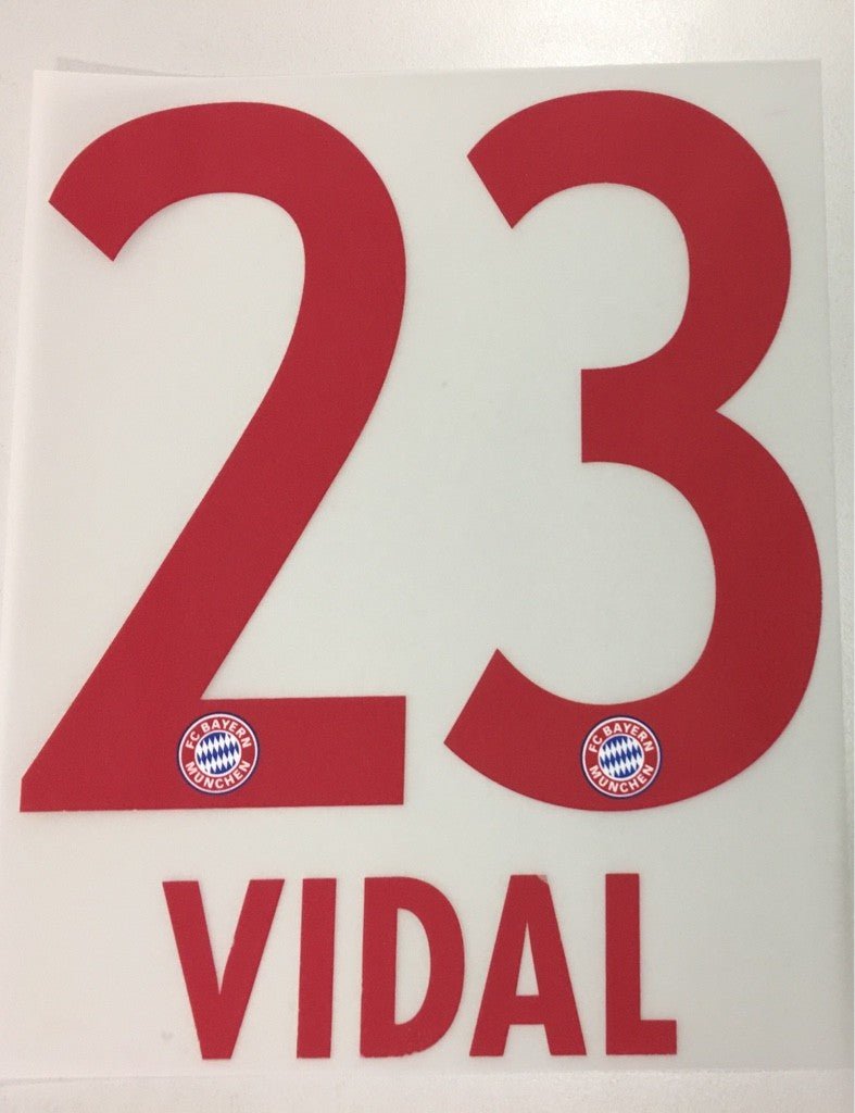 Original FC Bayern München Trikot - Flock 17cm - VIDAL 23 - sportiger.de