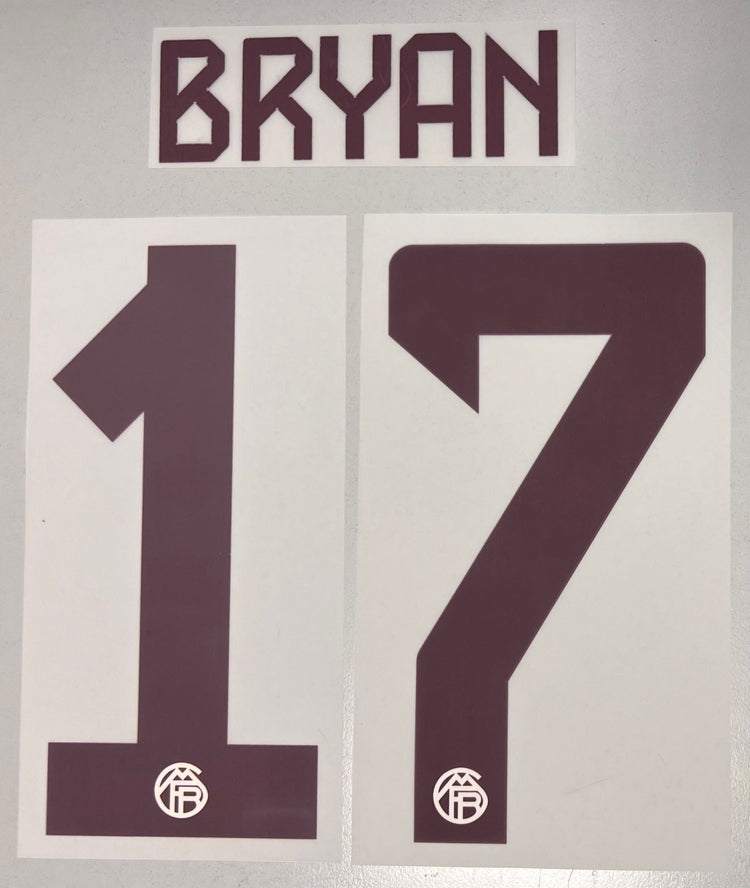 Original FC Bayern München Trikot - Flock 18cm - BRYAN 17 - sportiger.de
