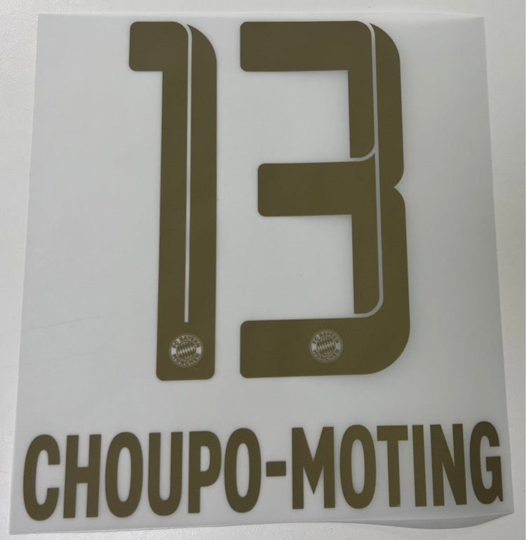 Original FC Bayern München Trikot - Flock 18cm - CHOUPO - MOTING 13 - sportiger.de