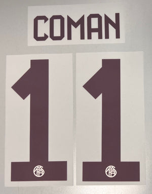Original FC Bayern München Trikot - Flock 18cm - COMAN 11 - sportiger.de