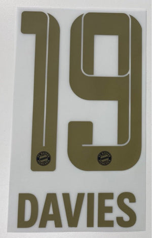 Original FC Bayern München Trikot - Flock 18cm - DAVIES 19 - sportiger.de