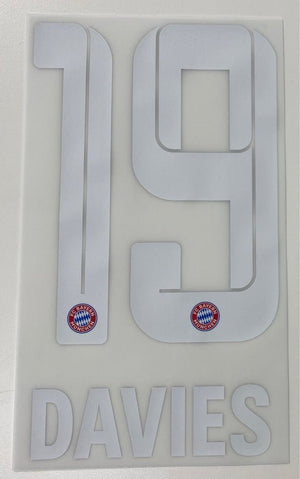 Original FC Bayern München Trikot - Flock 18cm - DAVIES 19 - sportiger.de