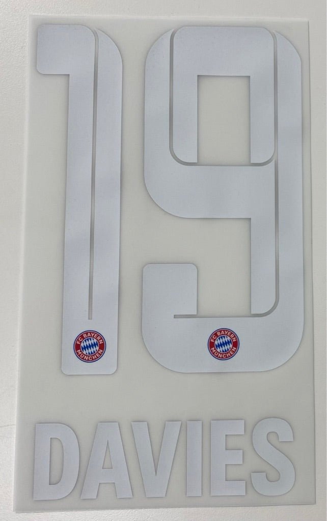 Original FC Bayern München Trikot - Flock 18cm - DAVIES 19 - sportiger.de