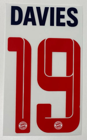 Original FC Bayern München Trikot - Flock 18cm - DAVIES 19 - sportiger.de
