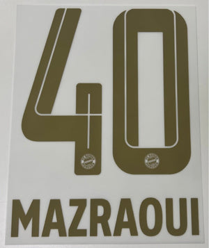 Original FC Bayern München Trikot - Flock 18cm - MAZRAOUI 40 - sportiger.de