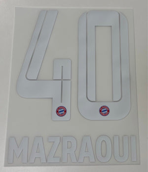 Original FC Bayern München Trikot - Flock 18cm - MAZRAOUI 40 - sportiger.de
