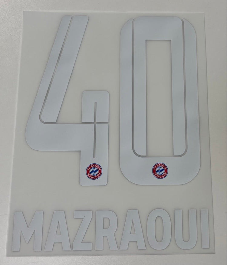 Original FC Bayern München Trikot - Flock 18cm - MAZRAOUI 40 - sportiger.de