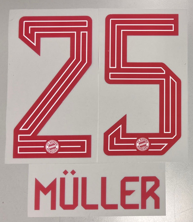 Original FC Bayern München Trikot - Flock 18cm - MÜLLER 25 - sportiger.de