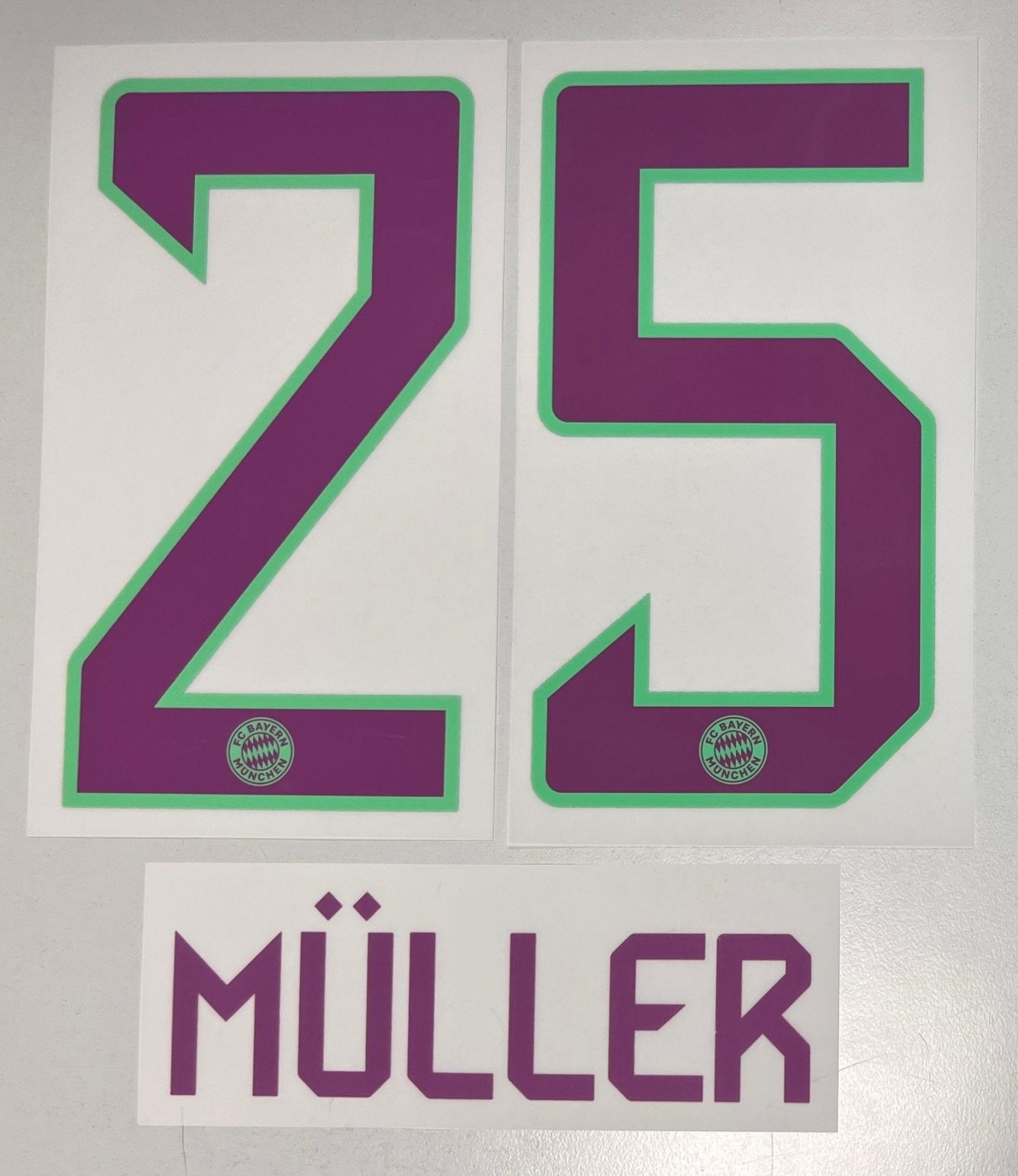 Original FC Bayern München Trikot - Flock 18cm - MÜLLER 25 - sportiger.de