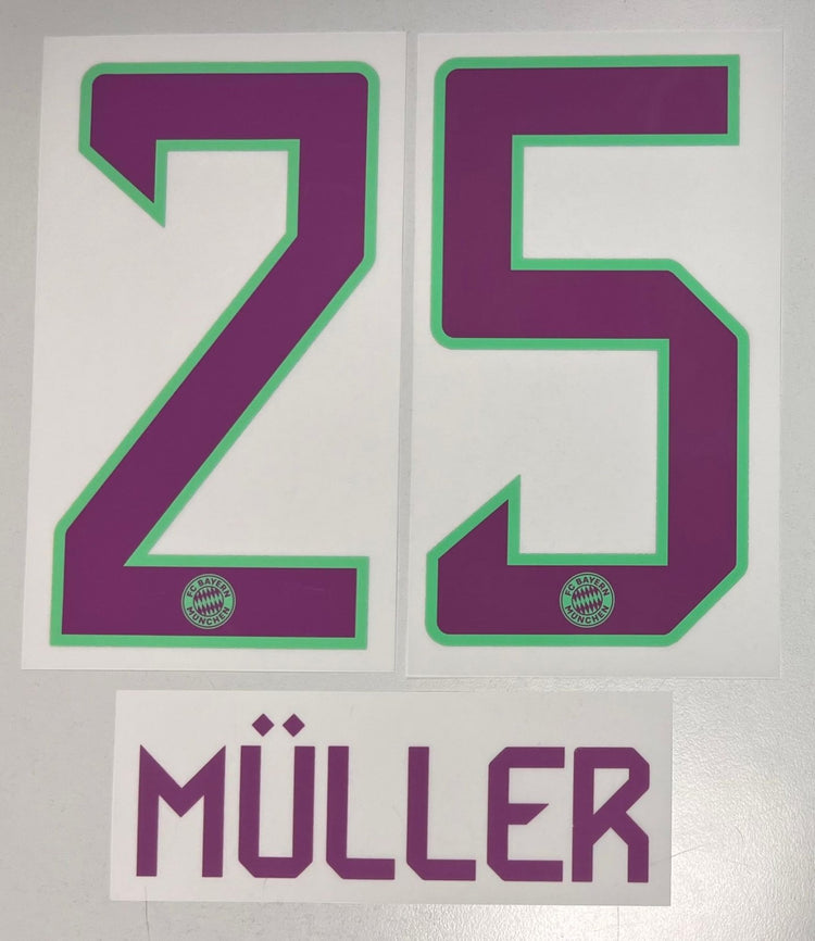 Original FC Bayern München Trikot - Flock 18cm - MÜLLER 25 - sportiger.de