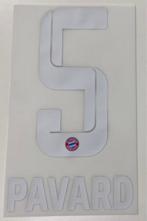 Original FC Bayern München Trikot - Flock 18cm - PAVARD 5 - sportiger.de