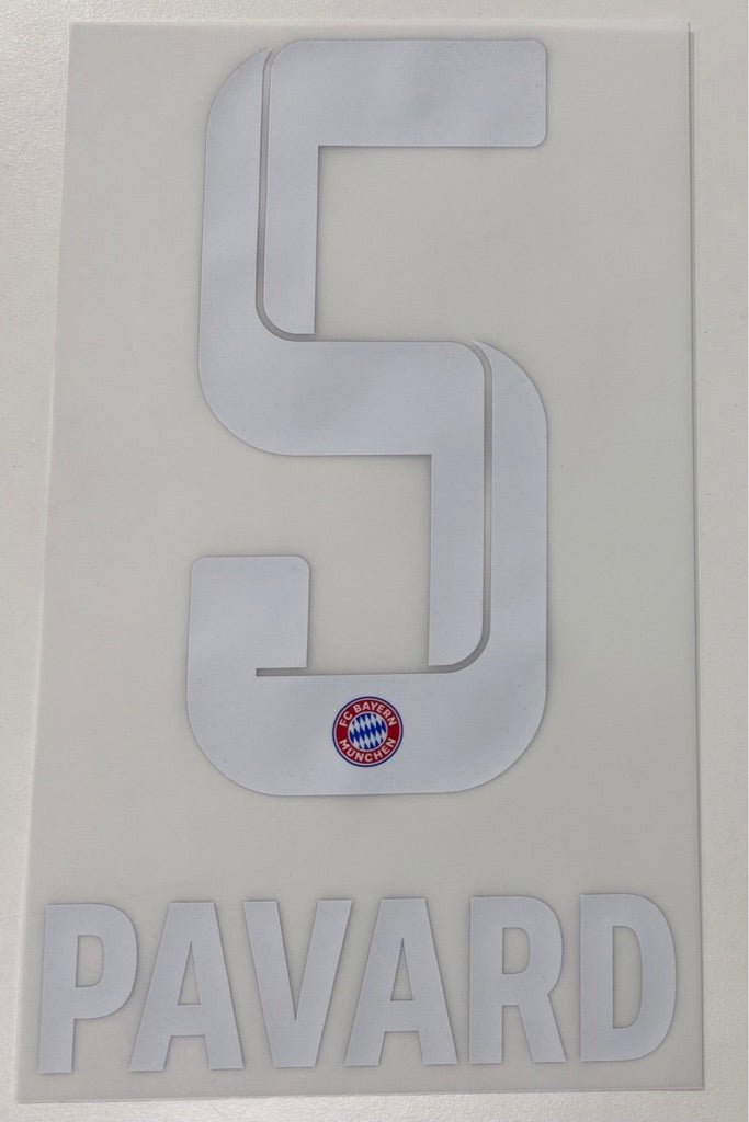 Original FC Bayern München Trikot - Flock 18cm - PAVARD 5 - sportiger.de