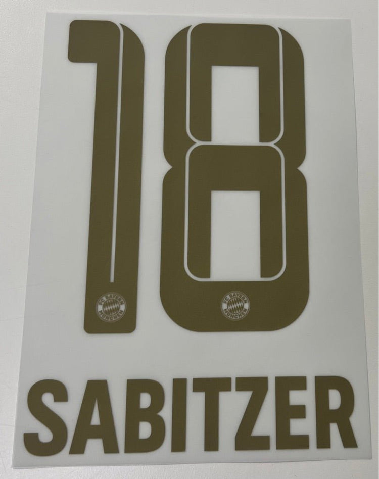 Original FC Bayern München Trikot - Flock 18cm - SABITZER 18 - sportiger.de
