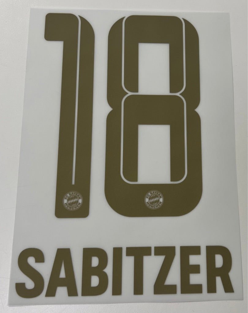 Original FC Bayern München Trikot - Flock 18cm - SABITZER 18 - sportiger.de