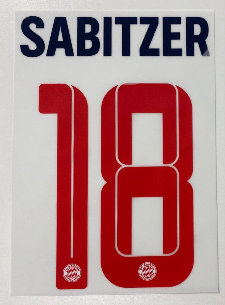 Original FC Bayern München Trikot - Flock 18cm - SABITZER 18 - sportiger.de