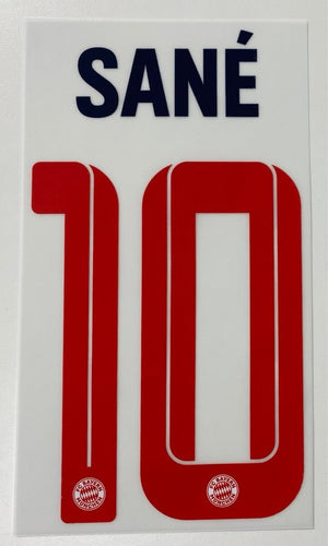 Original FC Bayern München Trikot - Flock 18cm - SANÉ 10 - sportiger.de