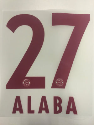 Original FC Bayern München Trikot - Flock 23cm - ALABA 27 - sportiger.de