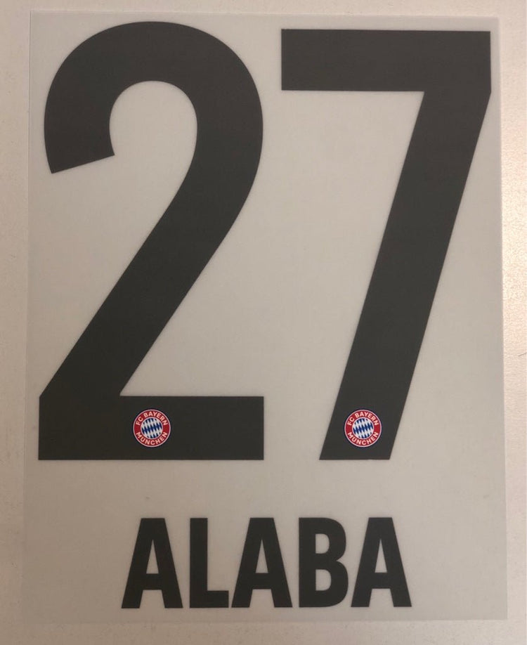 Original FC Bayern München Trikot - Flock 23cm - ALABA 27 - sportiger.de