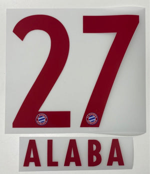 Original FC Bayern München Trikot - Flock 23cm - ALABA 27 - sportiger.de