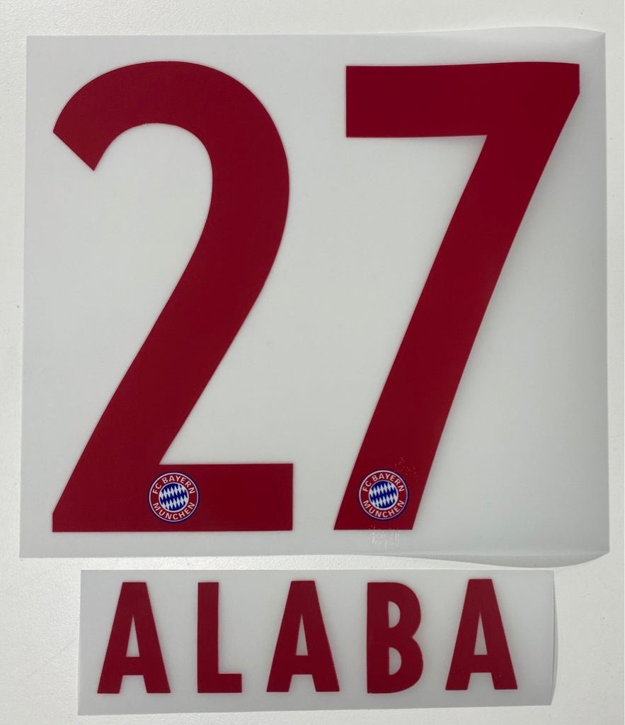 Original FC Bayern München Trikot - Flock 23cm - ALABA 27 - sportiger.de