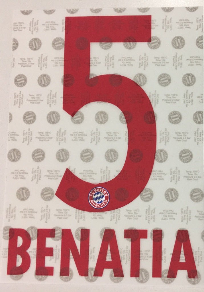 Original FC Bayern München Trikot - Flock 23cm - BENATIA 5 - sportiger.de