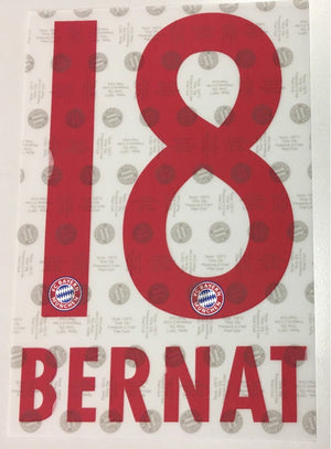 Original FC Bayern München Trikot - Flock 23cm - BERNAT 18 - sportiger.de