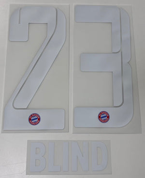 Original FC Bayern München Trikot - Flock 23cm - BLIND 23 - sportiger.de
