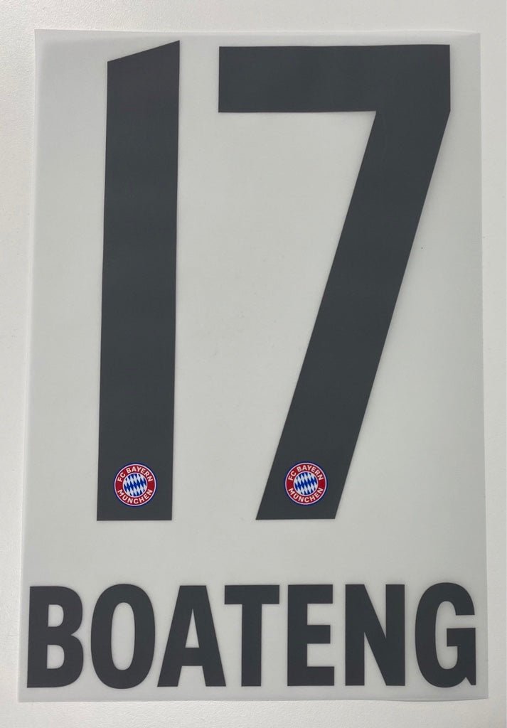 Original FC Bayern München Trikot - Flock 23cm - BOATENG 17 - sportiger.de