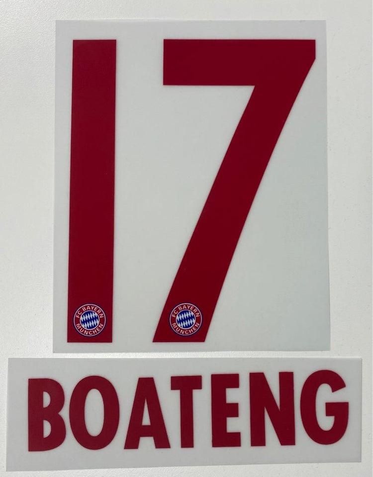 Original FC Bayern München Trikot - Flock 23cm - BOATENG 17 - sportiger.de