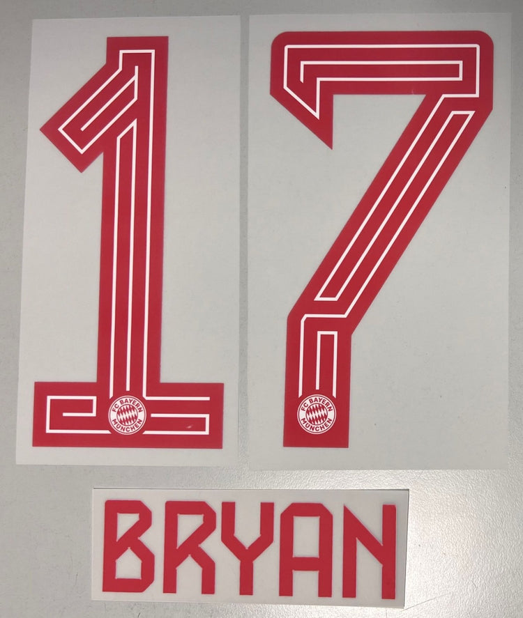 Original FC Bayern München Trikot - Flock 23cm - BRYAN 17 - sportiger.de