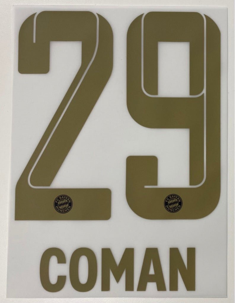 Original FC Bayern München Trikot - Flock 23cm - COMAN 29 - sportiger.de