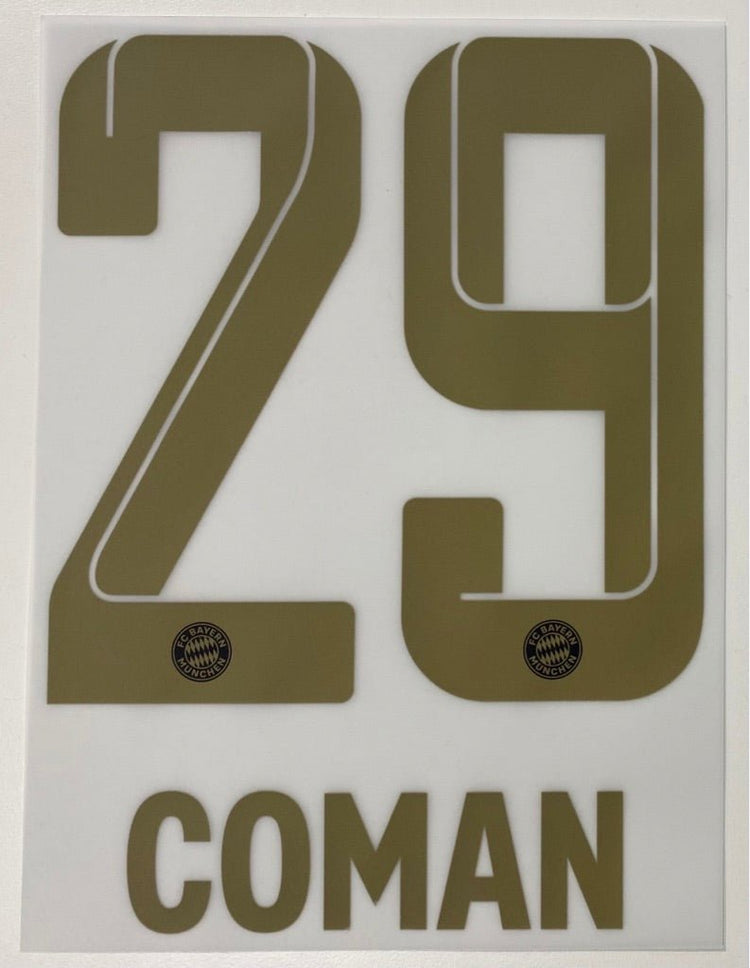 Original FC Bayern München Trikot - Flock 23cm - COMAN 29 - sportiger.de