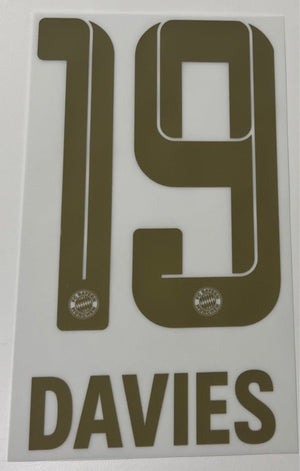 Original FC Bayern München Trikot - Flock 23cm - DAVIES 19 - sportiger.de