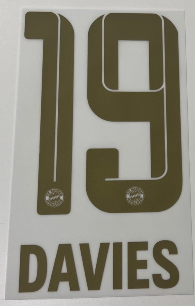 Original FC Bayern München Trikot - Flock 23cm - DAVIES 19 - sportiger.de