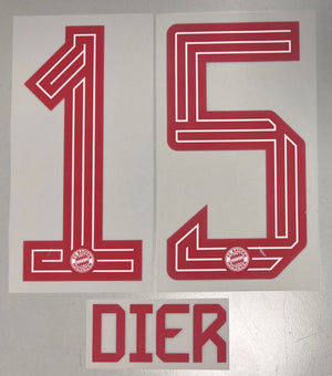 Original FC Bayern München Trikot - Flock 23cm - DIER 15 - sportiger.de