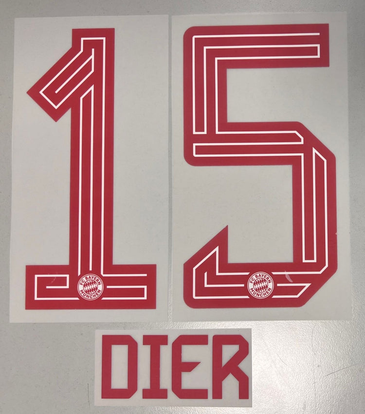 Original FC Bayern München Trikot - Flock 23cm - DIER 15 - sportiger.de