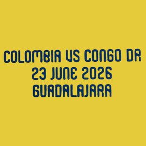 Original FCF COLOMBIA Home Jersey Detalle del Partido/Enfrentamiento Copa Mundial 2026 COLOMBIA VS REP. DEL CONGO 23 JUNIO 2026 GUADALAJARA - sportiger.de