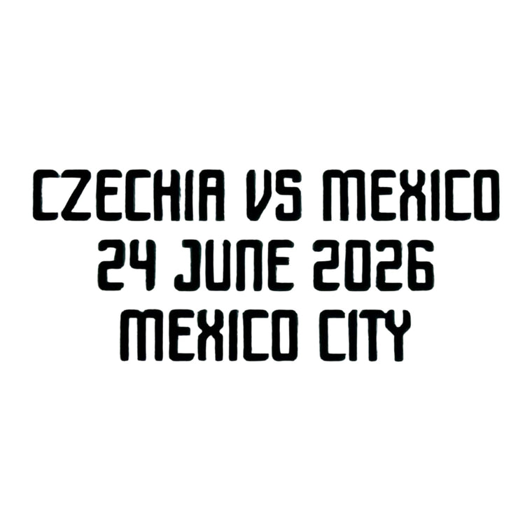 Original FMF MEXIKO Away Trikot Match Detail/Spielpaarung WM 2026 CZECHIA VS MEXICO 24 JUNE 2026 MEXICO CITY - sportiger.de