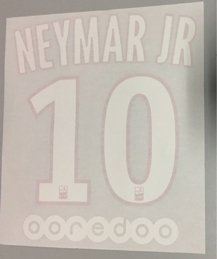 Original Paris Saint Germain Trikot - Flock 16cm - NEYMAR JR 10 - sportiger.de