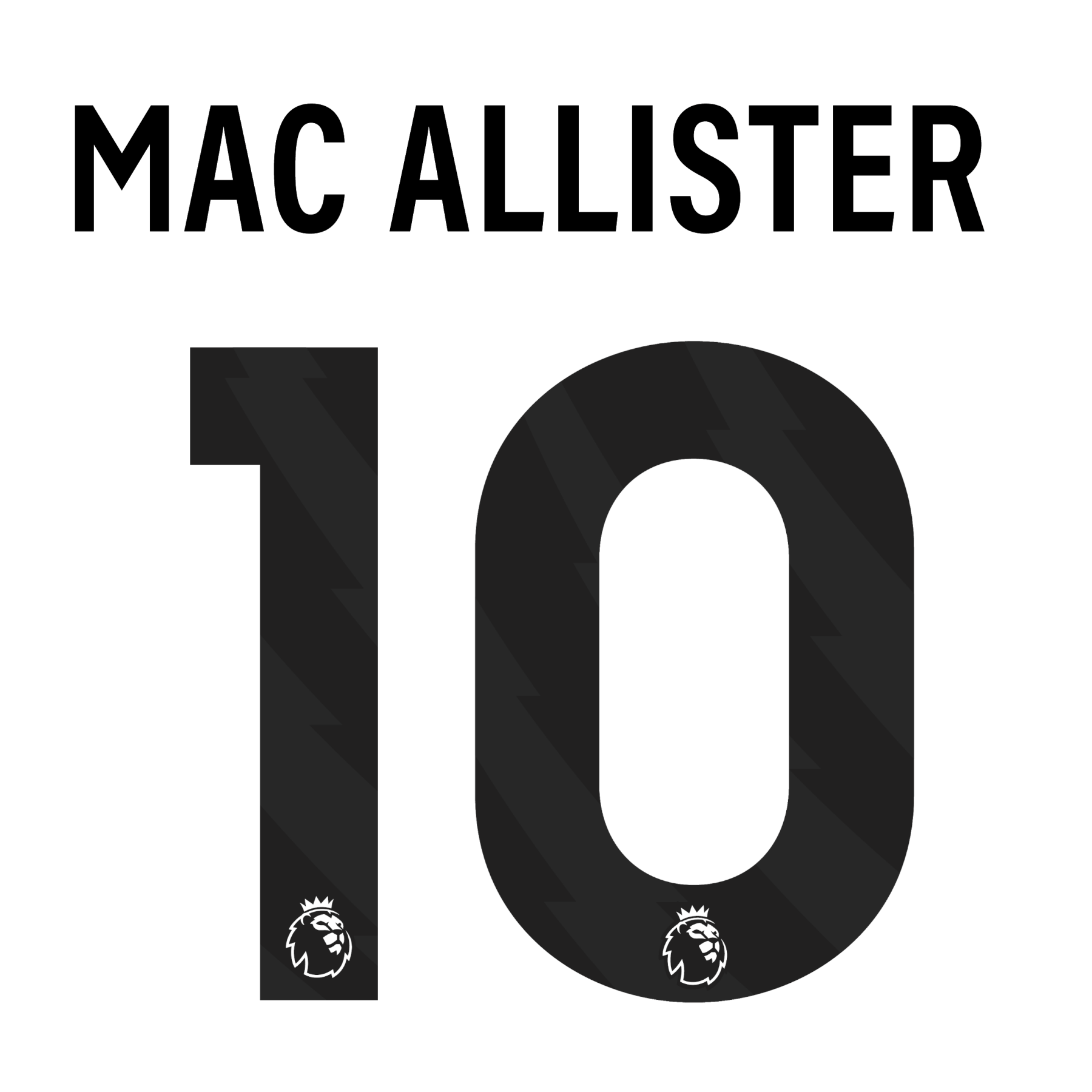 Original Premier League Trikot - Flock 25cm - MAC ALLISTER 10 - sportiger.de