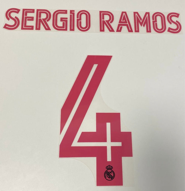 Original Real Madrid 3rd Trikot - Flock 25cm - SERGIO RAMOS 4 - sportiger.de