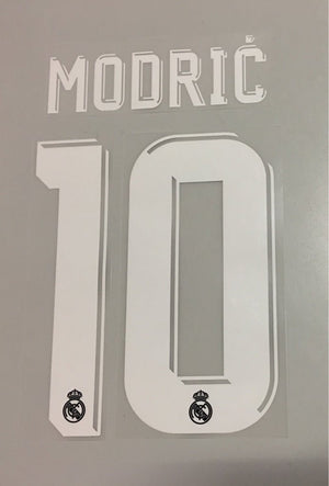 Original Real Madrid Trikot - Flock 17cm - MODRIC` 10 - sportiger.de