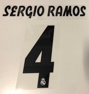 Original Real Madrid Trikot - Flock 17cm - SERGIO RAMOS 4 - sportiger.de
